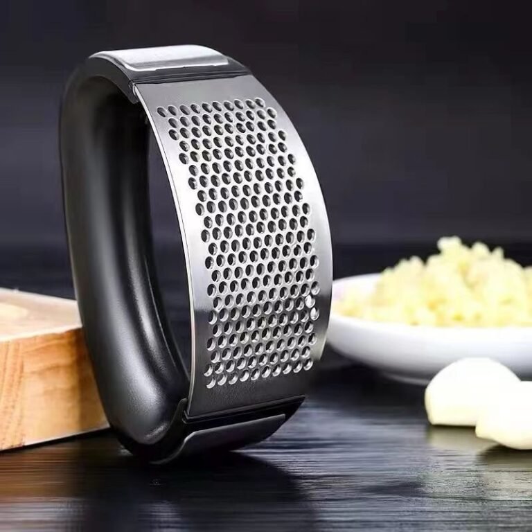 Presse-Ail Ergonomique en Acier Inoxydable – Confort et Efficacité