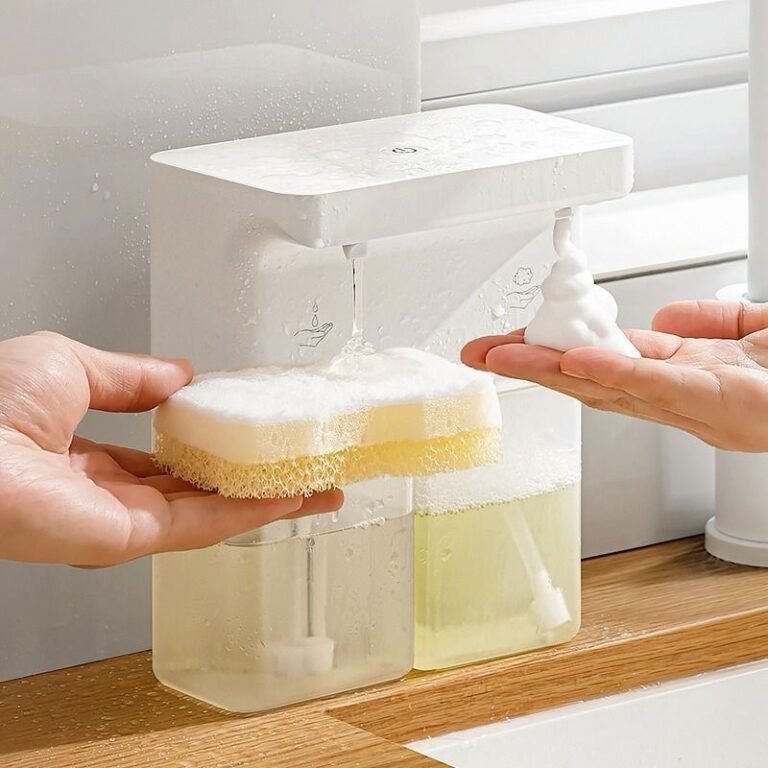 Distributeur Automatique Mural Double – Savon Liquide & Mousse | Sans Contact, Rechargeable, Intelligent